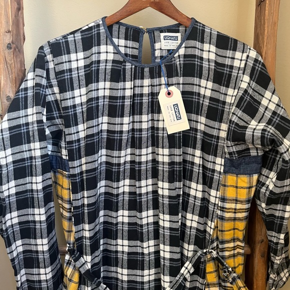 UQNATU Nomad Dress - Mixed Plaid Size Snall & Medium - Picture 4 of 13
